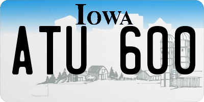 IA license plate ATU600