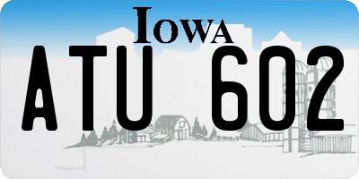 IA license plate ATU602