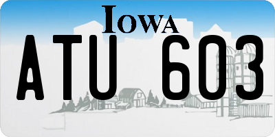 IA license plate ATU603