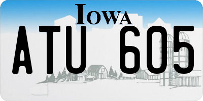 IA license plate ATU605