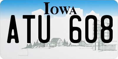 IA license plate ATU608