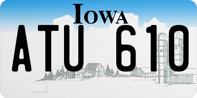 IA license plate ATU610