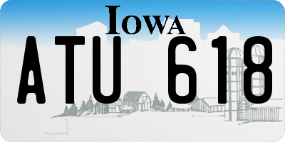 IA license plate ATU618