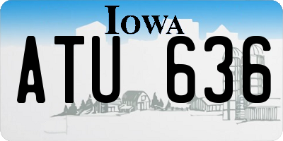 IA license plate ATU636