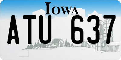 IA license plate ATU637