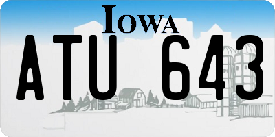 IA license plate ATU643