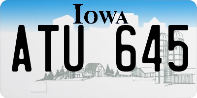 IA license plate ATU645