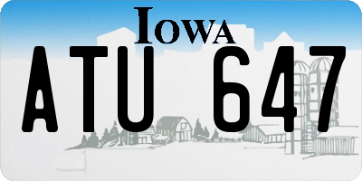 IA license plate ATU647