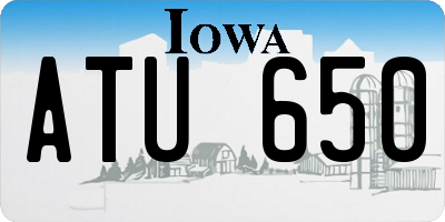 IA license plate ATU650