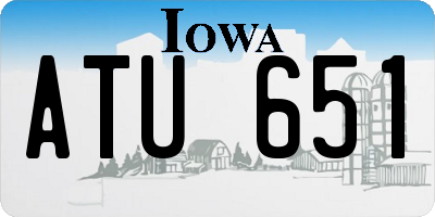 IA license plate ATU651