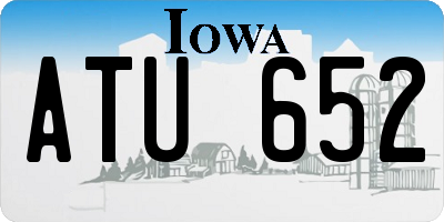 IA license plate ATU652