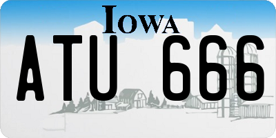 IA license plate ATU666