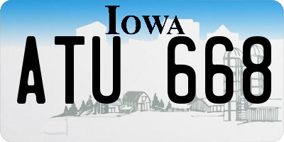 IA license plate ATU668