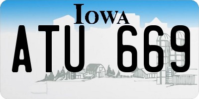 IA license plate ATU669