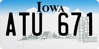IA license plate ATU671