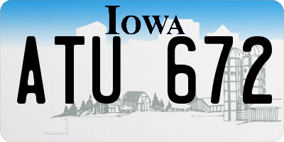 IA license plate ATU672