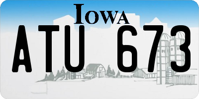 IA license plate ATU673