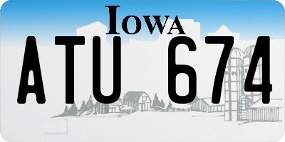 IA license plate ATU674