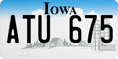 IA license plate ATU675