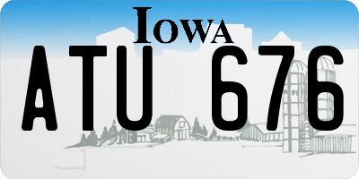 IA license plate ATU676