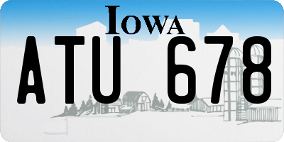IA license plate ATU678