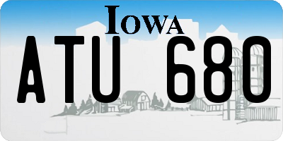IA license plate ATU680
