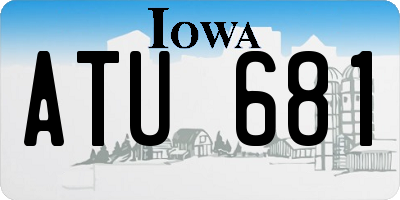 IA license plate ATU681