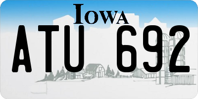 IA license plate ATU692