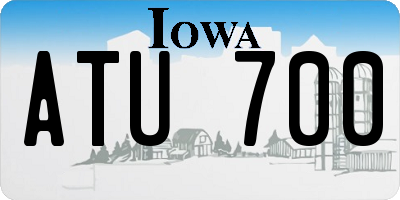 IA license plate ATU700