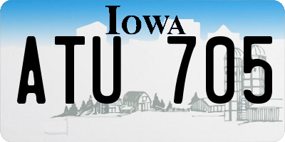 IA license plate ATU705