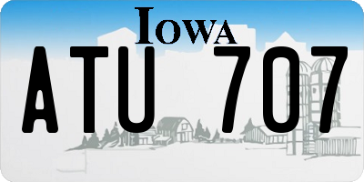 IA license plate ATU707