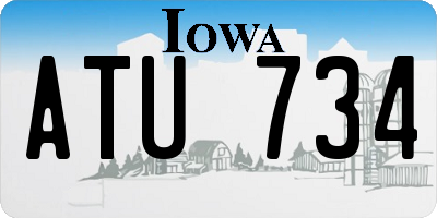 IA license plate ATU734