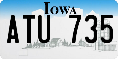 IA license plate ATU735