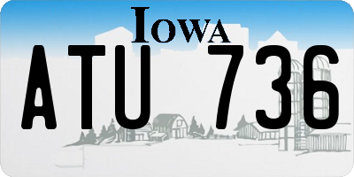 IA license plate ATU736