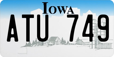 IA license plate ATU749