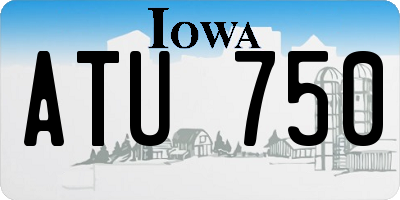 IA license plate ATU750