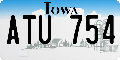 IA license plate ATU754