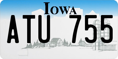 IA license plate ATU755