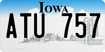 IA license plate ATU757