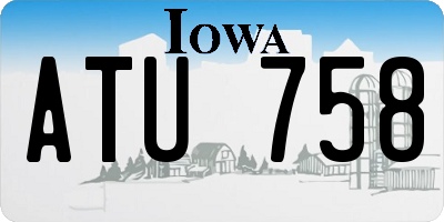 IA license plate ATU758
