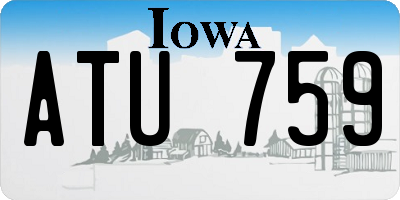 IA license plate ATU759