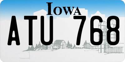 IA license plate ATU768