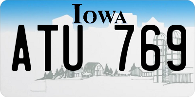IA license plate ATU769