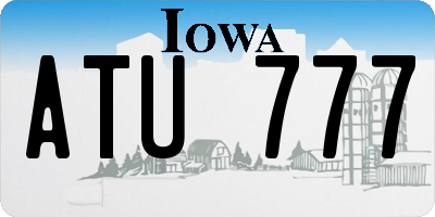IA license plate ATU777