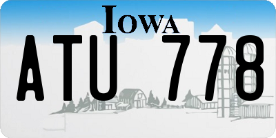 IA license plate ATU778