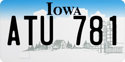IA license plate ATU781