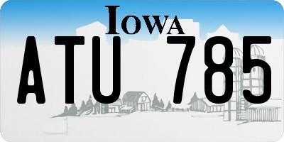 IA license plate ATU785