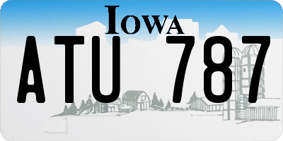 IA license plate ATU787