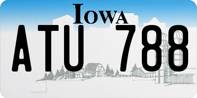 IA license plate ATU788