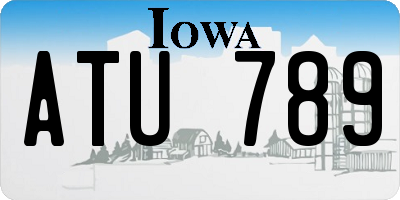 IA license plate ATU789